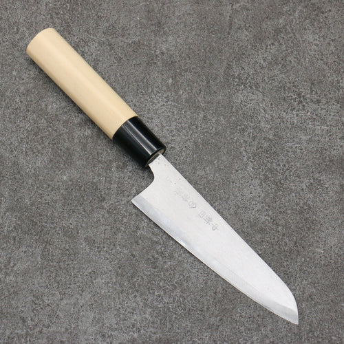Nakaniida Acero Blanco No.2 Terminado Migaki Pulido Petty-Utilitario 120mm Mango de Magnolia - Japanny-SP