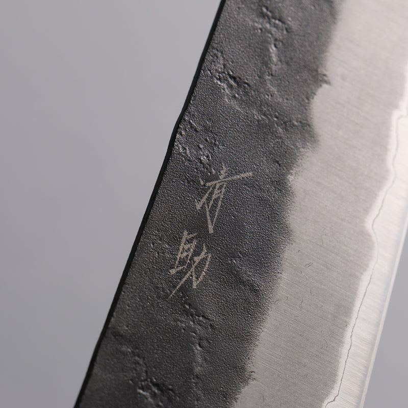 Seisuke Super Azul Nashiji Negro Bunka 170mm Mango de Palosanto (virola: madera de pakka blanco) - Japanny-SP