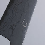 Daisuke Nishida Acero Blanco No.1 Damasco Santoku pequeno 150mm Mango de Acrílico marmol verde - Japanny-SP