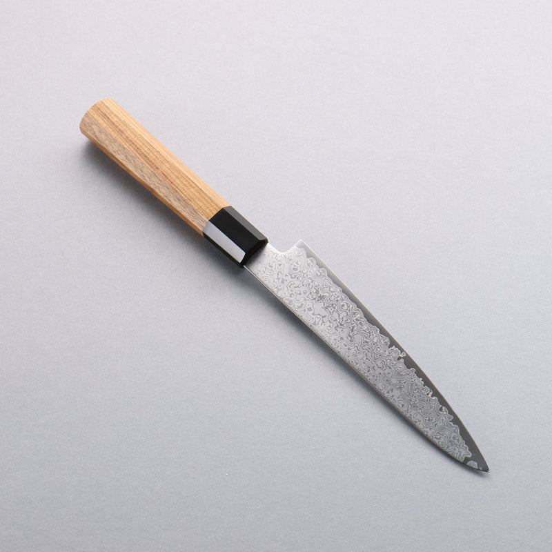 Seisuke VG10 Damasco Petty-Utilitario 150mm Mango de Teca (férula: Cuerno de búfalo de agua negra) - Japanny-SP