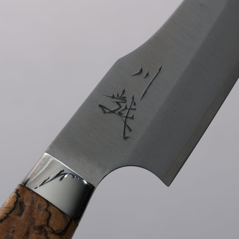 Yuto Kawagoe Acero Azul No.2 Kiritsuke Petty, Utilitario 125mm Mango de Madera espalada - Japanny-SP