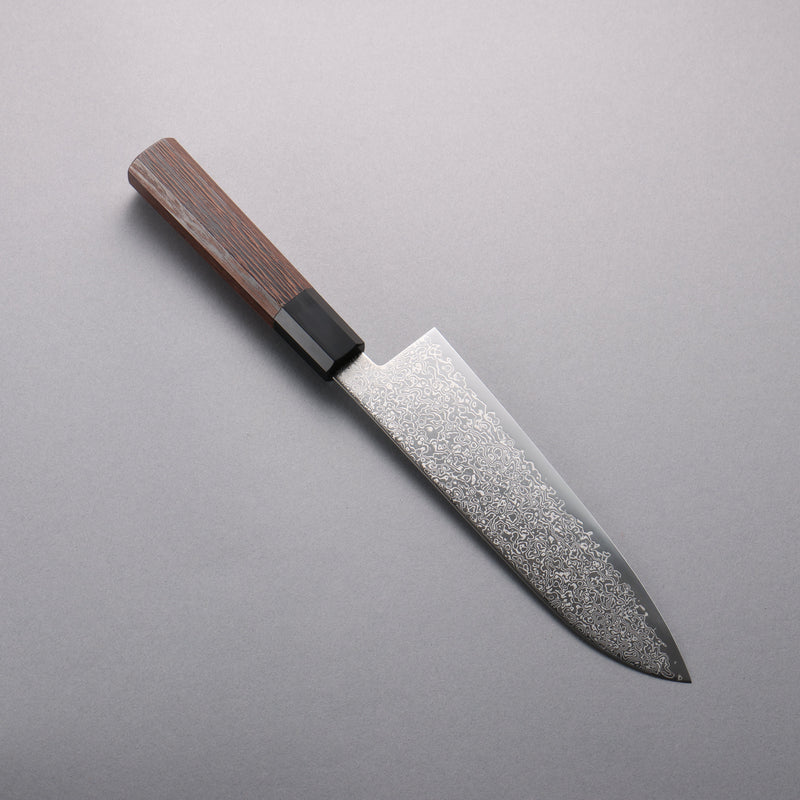 Seisuke SG2 Damasco Terminado Migaki Santoku 180mm Mango de Wenge - Japanny-SP