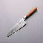 Kamo Hamono VG10 Damasco Santoku 165mm Mango de Madera de Pakka Cafe - Japanny-SP