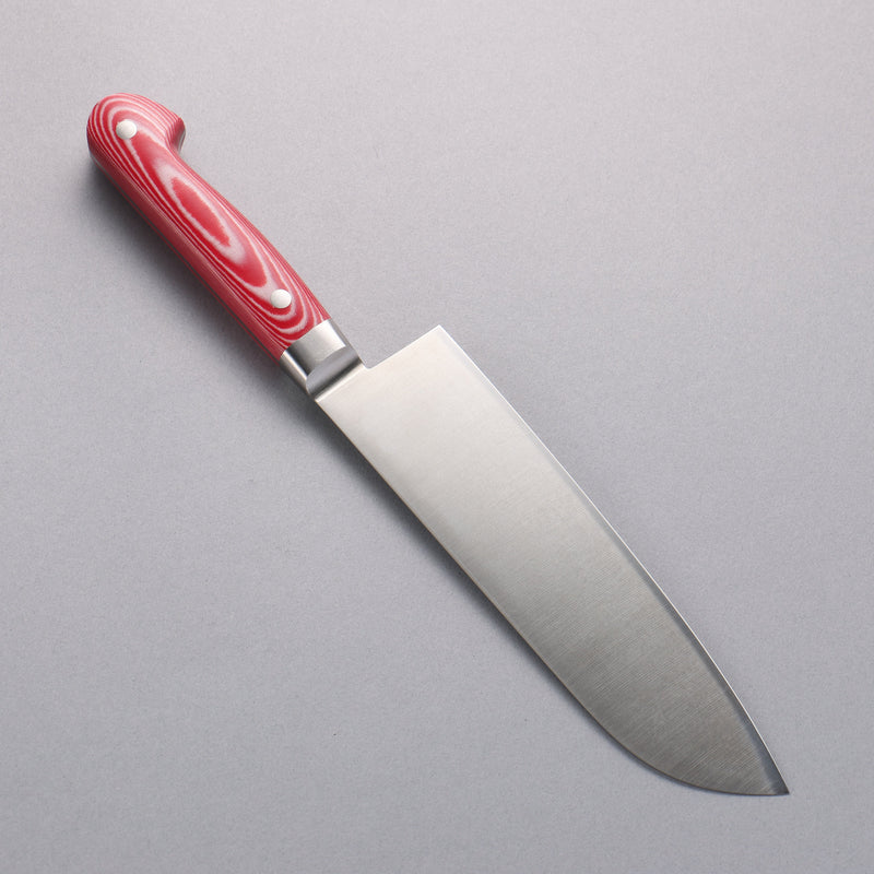 Sakai Takayuki Gran Chef Gran Chef Acero Sueco Santoku 180mm Mango de Micarta Roja - Japanny-SP