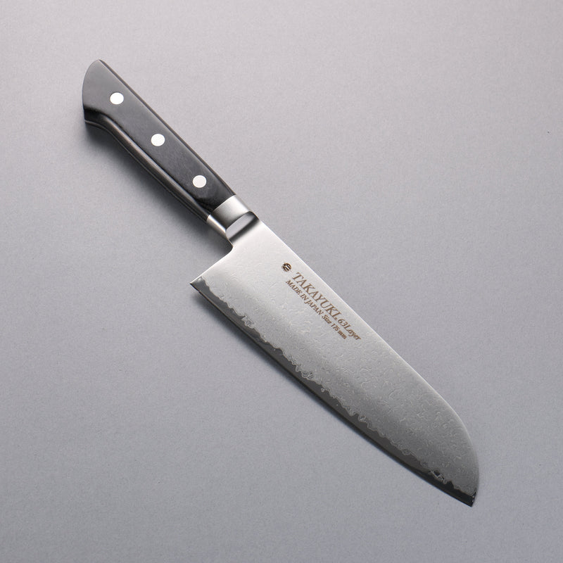 Sakai Takayuki Molibdeno Damasco de 63 Capas Santoku  180mm - Japanny-SP