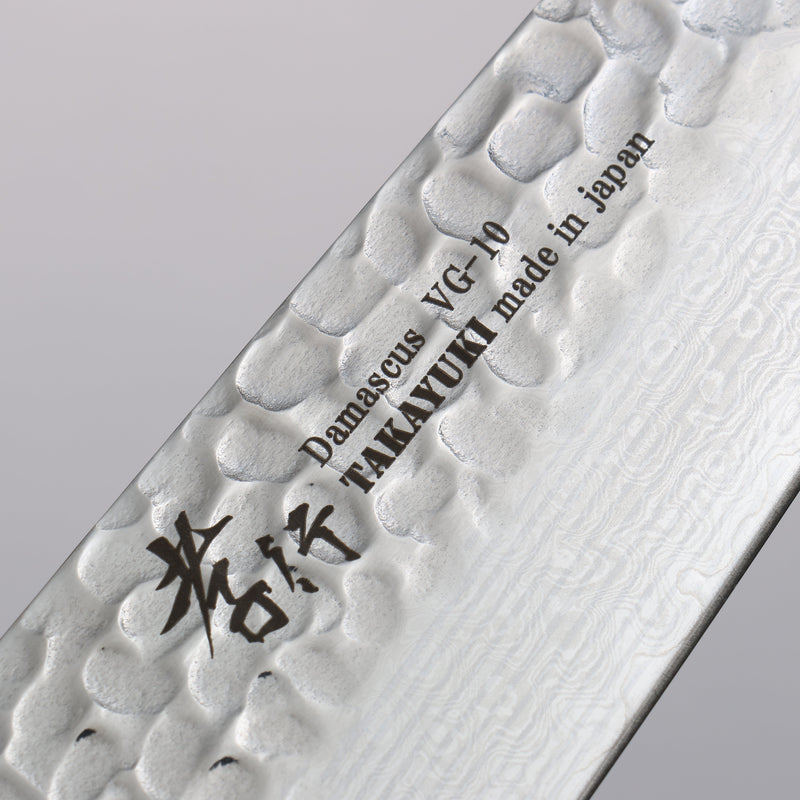 Sakai Takayuki VG10 Damasco de 33 Capas Kengata Santoku  160mm Mango de Laquerado de arce vivo (Kouseki) - Japanny-SP