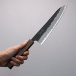 Oul Super Azul Nashiji Negro Gyuto 210mm Mango de Roble - Japanny-SP