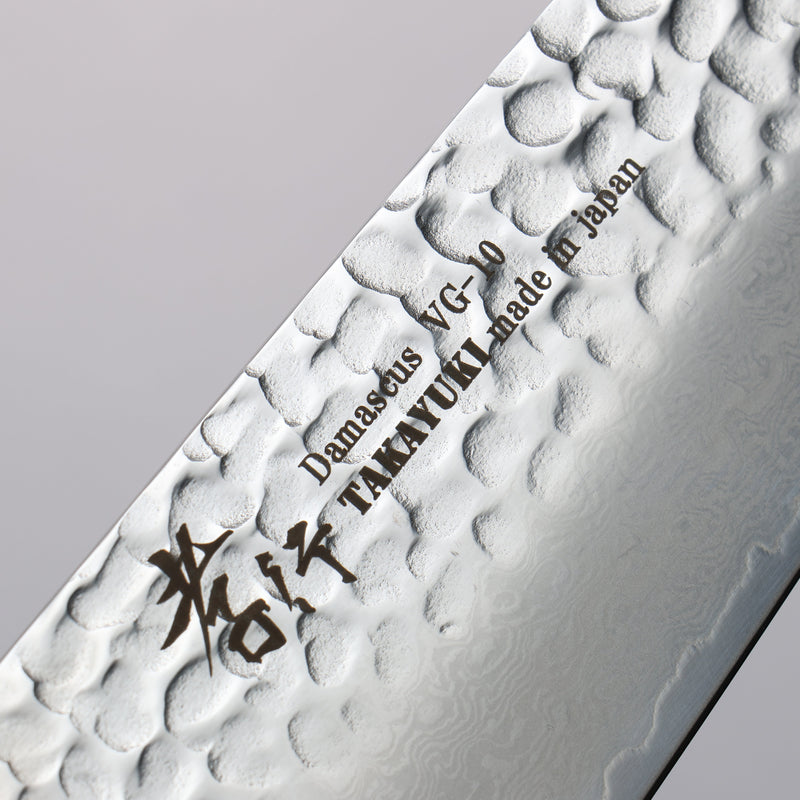 Sakai Takayuki VG10 Damasco de 33 Capas Kengata Gyuto  190mm Mango de Laquerado de arce vivo (Kouseki) - Japanny-SP