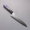 Sakai Takayuki Rinnou VG10 de 33 Capas Damasco Gyuto Cuchillo Japones 210mm Mango de Mango Lacado Purpura - Japanny-SP