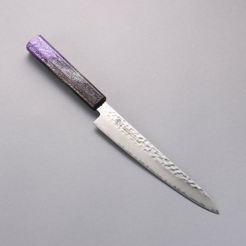 Sakai Takayuki Rinnou VG10 de 33 Capas Damasco Petty-Utilitario Cuchillo Japones 180mm Mango de Mango Lacado Purpura - Japanny-SP