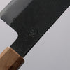 Hozantomoe Acero Blanco No.2 Terminado Negro Santoku 165mm Mango de Olivo y Resina negro - Japanny-SP