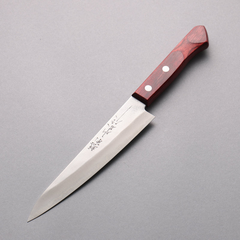 Nao Yamamoto Acero de Plata No.3 Nashiji Petty-Utilitario 160mm Mango de Madera de pakka roja - Japanny-SP