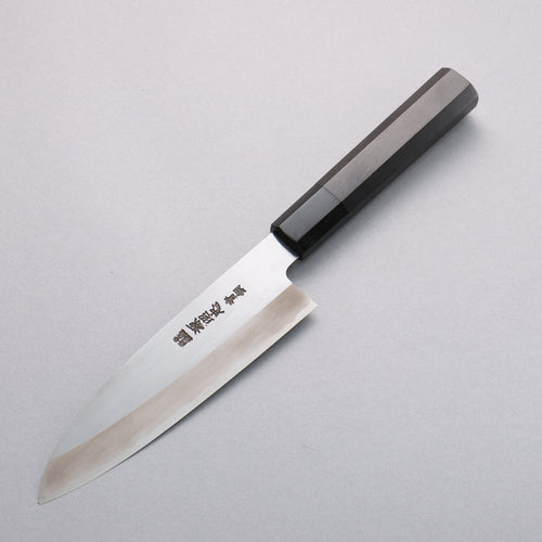 Minamoto Akitada Acero Azul No.2 Kasumitogi Santoku 180mm Mango de Madera de ebano - Japanny-SP