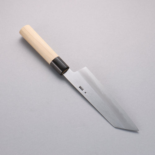 Kikuzuki Acero Blanco No.2 Kasumitogi Kiritsuke Santoku  180mm Mango de Magnolia - Japanny-SP