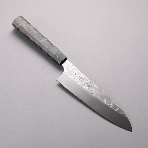 Seisuke Acero de Plata No.3 Nashiji Santoku 180mm Mango de Madera estabilizada - Japanny-SP