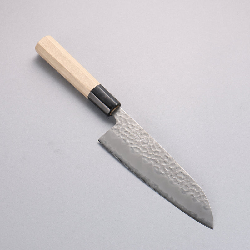 Oul Super Azul Martillado Santoku 165mm Mango de Magnolia - Japanny-SP