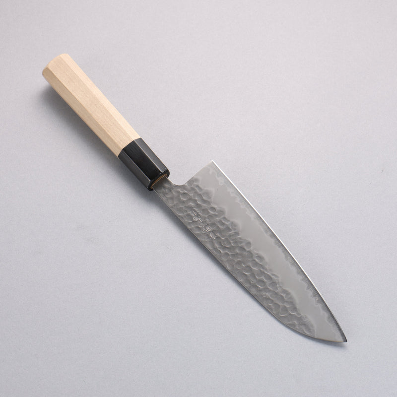 Oul Super Azul Martillado Santoku 165mm Mango de Magnolia - Japanny-SP