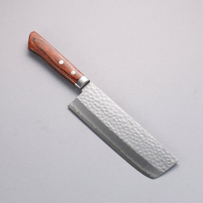 Kunihira Sairyu VG10 Damasco Nakiri 165mm Mango de Madera de pakka de caoba - Japanny-SP