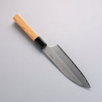 Sakai Takayuki VG5 Martillado Santoku 165mm Mango de Magnolia (virola: plastico negro）  Kataoka - Japanny-SP