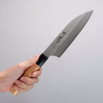 Sakai Takayuki VG5 Martillado Santoku 165mm Mango de Magnolia (virola: plastico negro）  Kataoka - Japanny-SP