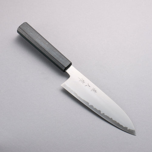 Naohito Myojin SG2 Kasumitogi Santoku 170mm Mango de Roble (teñido de índigo) - Japanny-SP