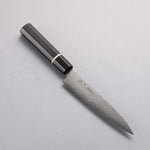 Toshitaka Seisuke VG10 Damasco de 65 Capas Petty-Utilitario 135mm Mango de Ébano (Anillo Maple y Férula Cuerno de búfalo de agua) - Japanny-SP