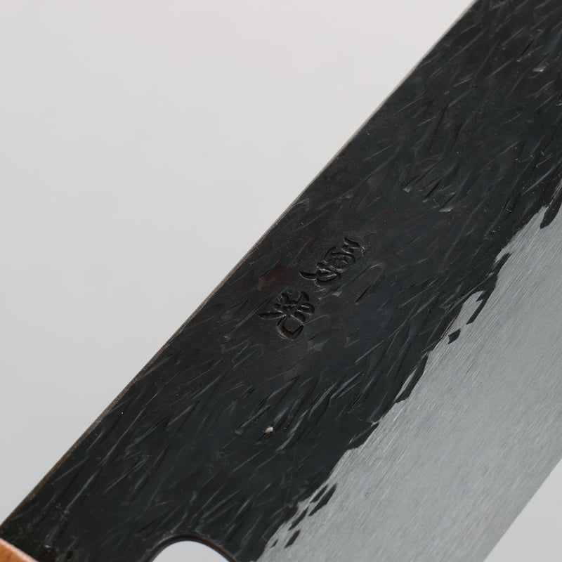 Isamitsu Abe Acero Blanco No.1 Martillado Gyuto 240mm Mango de Olmo Japones (pentágono) - Japanny-SP