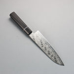 Seisuke AUS10 Espejo Cruzado Santoku 180mm Mango de Palosanto (anillo blanco) - Japanny-SP