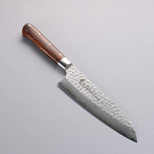 Sakai Takayuki VG10 de 33 Capas Damasco Santoku 180mm Mango de Ironwood del desierto(modelo sugihara) - Japanny-SP