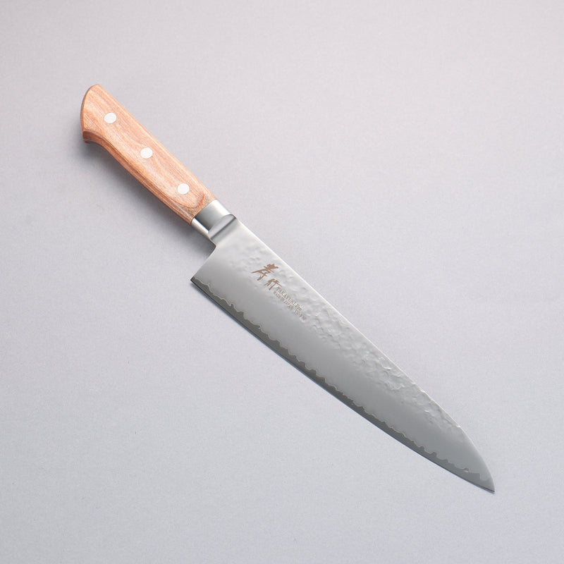 Sakai Takayuki VG5 Martillado Gyuto 210mm Mango de Madera de Pakka Cafe - Japanny-SP