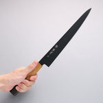 Sakai Takayuki Kurokage VG10 Martillado Cubierto de Teflon Sujihiki 240mm Mango de Arce quemado - Japanny-SP