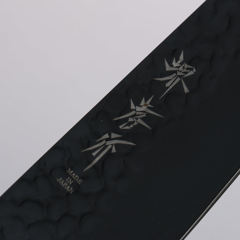 Sakai Takayuki Kurokage VG10 Martillado Cubierto de Teflon Kiritsuke Santoku 160mm Mango de Lacado Negro - Japanny-SP