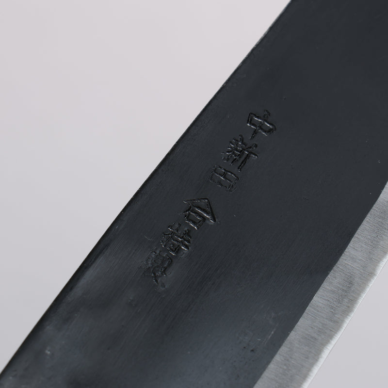 Nakaniida Acero Blanco No.2 Terminado Negro Santoku 150mm Mango de Roble - Japanny-SP