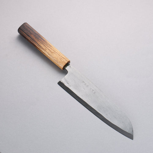 Nakaniida Acero Blanco No.2 Terminado Migaki Santoku 180mm Mango de Arce quemado - Japanny-SP