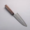 Seisuke Acero Inoxidable 440C Damasco Martilleado Santoku 170mm Mango de Roble - Japanny-SP