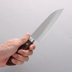 Seisuke VG1 Martillado Santoku pequeno Cuchillo Japones 135mm Mango de Caoba - Japanny-SP