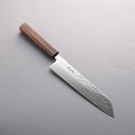 Seisuke Acero Inoxidable 440C Damasco Martilleado Terminado Migaki Kiritsuke Gyuto 210mm Mango de Roble - Japanny-SP