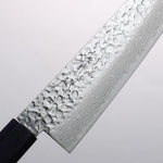 Seisuke Acero de Plata No.3 Damasco Martilleado Bunka 170mm Mango de Nogal(doble anillo de pakka azul) - Japanny-SP