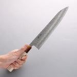 Seisuke Kumo Acero Blanco No.1 Martillado Gyuto 240mm Mango de Magnolia - Japanny-SP