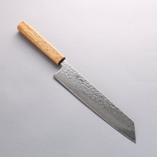 Seisuke Tsukikage AUS10 Terminado Migaki Damasco Martilleado Kiritsuke 240mm Mango de Roble - Japanny-SP