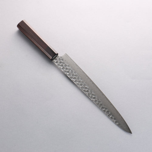 Seisuke AUS10 Damasco de 45 Capas Sujihiki 240mm Mango de Shitan - Japanny-SP