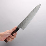 Seisuke AUS10 Damasco de 45 Capas Gyuto 240mm Mango de Shitan - Japanny-SP