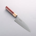 Seisuke Acero Inoxidable 440C Santoku 165mm Mango de madera de corazón púrpura (virola: Roble） - Japanny-SP