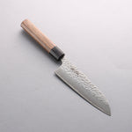 Seisuke AUS10 Damasco Martilleado Santoku 165mm Mango de Nogal - Japanny-SP