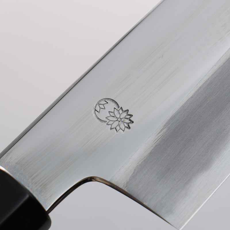 Choyo Acero Blanco Terminado de Espejo Kiritsuke Santoku 180mm Mango de Magnolia - Japanny-SP