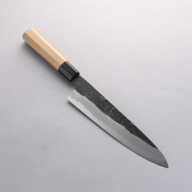 Kikuzuki Acero Blanco No.2 Terminado Negro Gyuto 240mm Mango de Magnolia - Japanny-SP