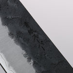 Seisuke Super Azul Negro Santoku 180mm Mango de Madera de Pakka Cafe - Japanny-SP