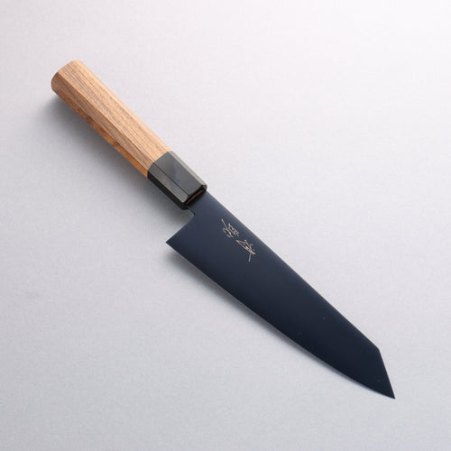 Seisuke Acero SK-85 Ion plating Kiritsuke Santoku 180mm Mango de Teca (férula: Plastico negra) - Japanny-SP