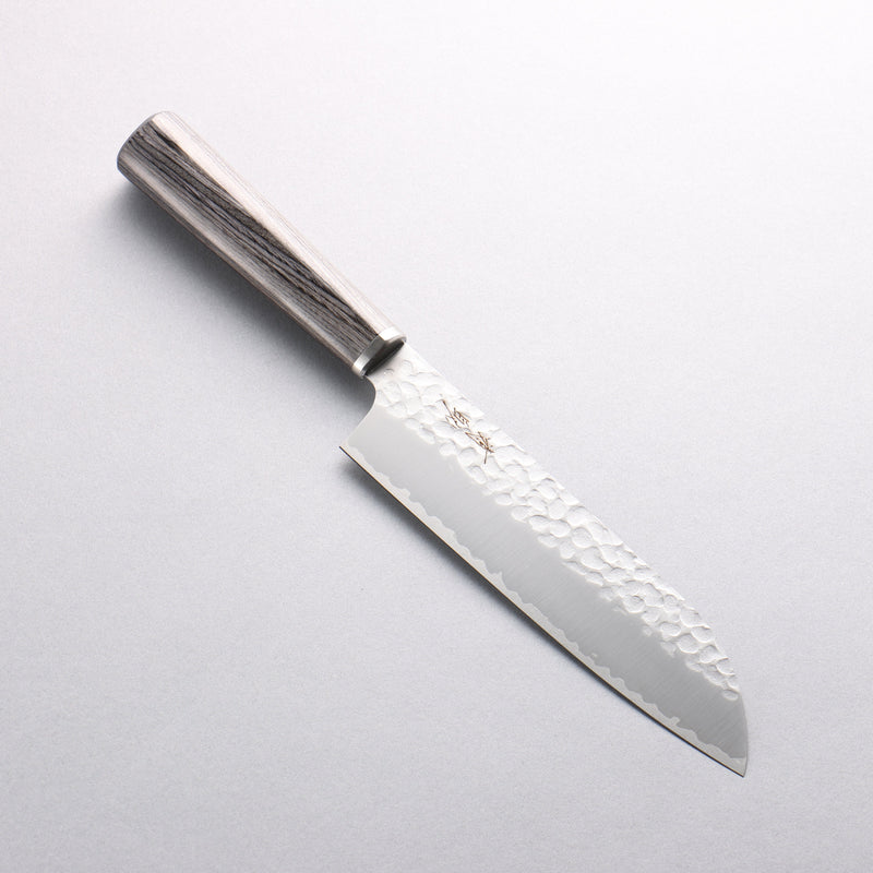 Seisuke VG10 Martillado Santoku 165mm Mango de Contrachapado de carbón - Japanny-SP