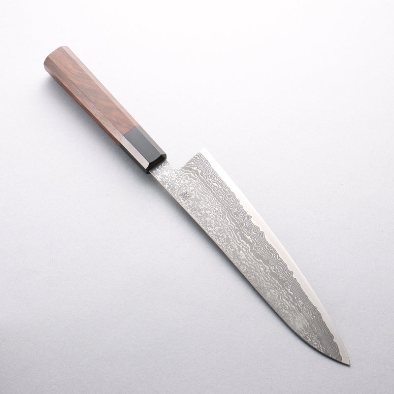 Shigeki Tanaka Harukaze SG2 Damasco Gyuto 210mm Mango de Nogal - Japanny-SP